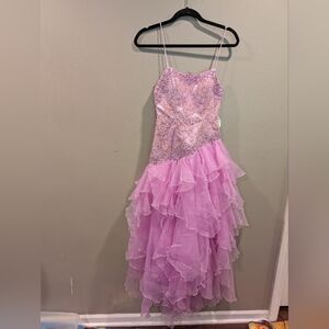 Lavender Mystique Ruffled Dress